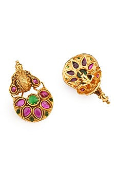 Gold Finish Laxmi Pendant Necklace Set