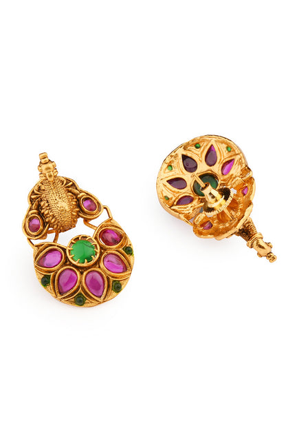 Gold Finish Laxmi Pendant Necklace Set