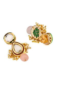 Gold Finish Ruby Choker Necklace Set