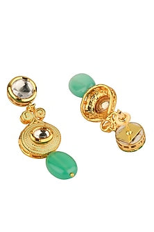 Gold Finish Enamelled Jade Necklace Set
