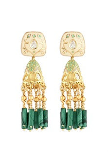 Micron Gold Finish Jhumka Earrings