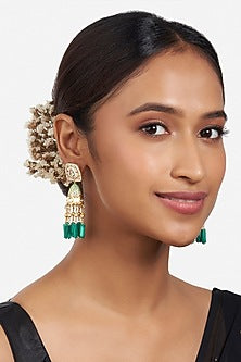 Micron Gold Finish Jhumka Earrings