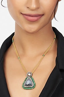 Gold Finish Handcrafted Pendant Necklace