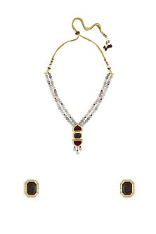Gold Finish Beaded Necklace Set