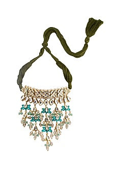 Gold Finish Meenakari Necklace