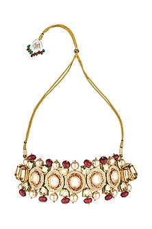 Micro Gold Finish Kundan Polki Necklace