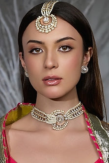 Gold Finish Brass Necklace Set