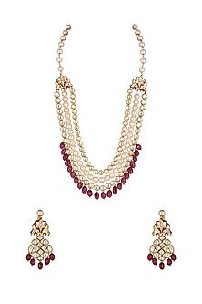 Gold Micro Plated Necklace With Pearls