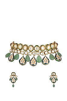 Gold Micro Plated Meenakari Necklace