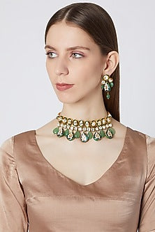 Gold Micro Plated Meenakari Necklace