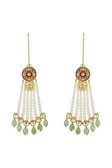 Gold Finish Fluoride Earrings