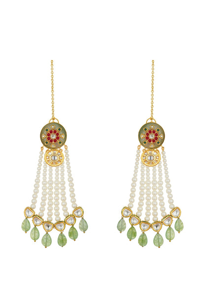 Gold Finish Fluoride Earrings