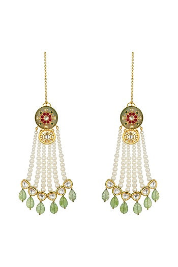 Gold Finish Fluoride Earrings