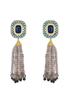Gold Finish Swarovski Earrings