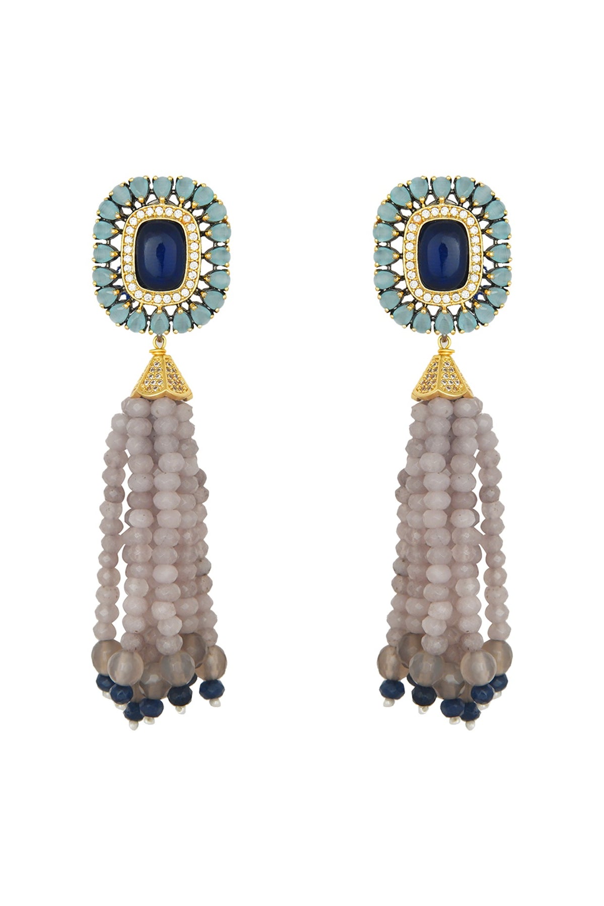Gold Finish Swarovski Earrings