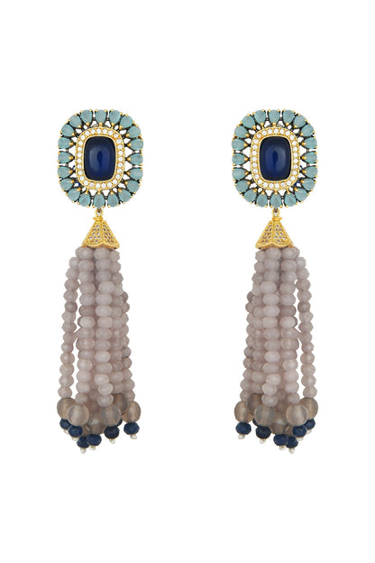 Gold Finish Swarovski Earrings