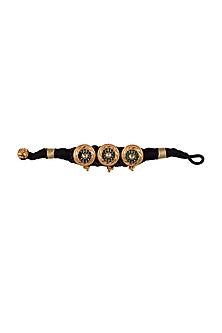 Gold Finish Kundan Polki Bracelet