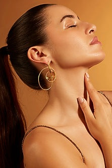 Gold Finish Stud Earrings