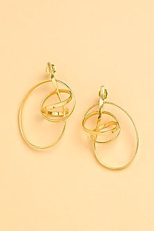 Gold Finish Stud Earrings