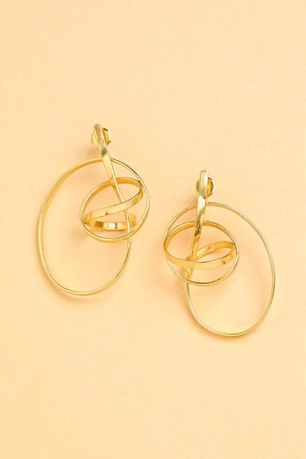 Gold Finish Stud Earrings