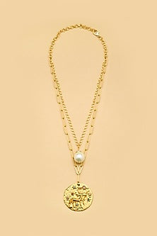 Gold Finish Sagittarius Celestial Layered Necklace