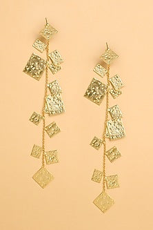 Gold Finish Dangler Earrings