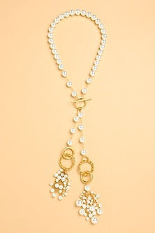 Gold Finish Pearl Necklace