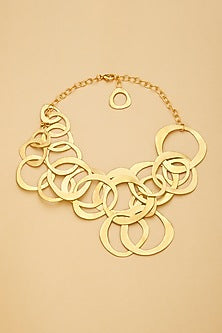 Gold Finish Infinity Loop Necklace