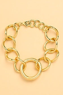 Gold Finish Multi-Loop Chain Bracelet