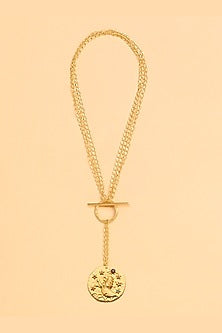 Gold Finish Leo Celestial Necklace