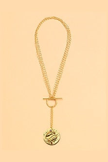 Gold Finish Pieces Celestial Necklace