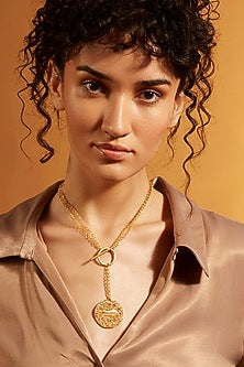 Gold Finish Taurus Celestial Necklace