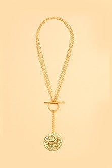 Gold Finish Aries Celestial Necklace