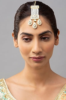 Gold Finish Meenakari Maang Tikka