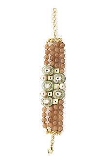 Gold Finish Meenakari Bracelet