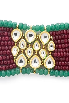 Gold Finish Hydro Kundan Bracelet