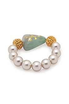Gold Finish Fluoride Tumble Bracelet