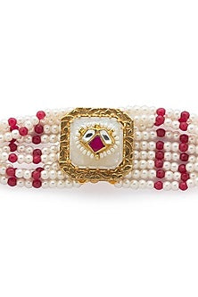 Gold Finish Mother Of Pearl Bracelet