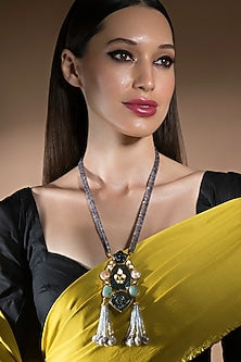 Gold Finish Baroque Pearls Necklace