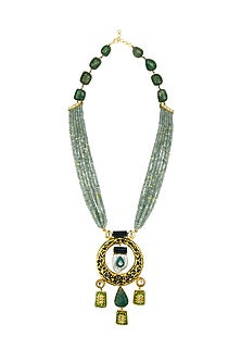 Gold Finish Meenakari Necklace