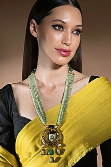 Gold Finish Meenakari Necklace