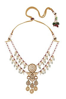 Gold Finish Kundan Polki Necklace