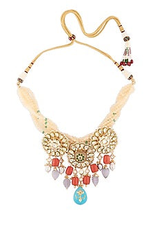 Gold Finish Kundan Polki & Jade Necklace