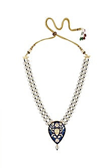 Gold Finish Pearl Necklace