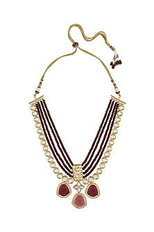 Gold Finish Kundan Choker Necklace