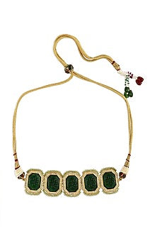 Gold Finish Zirconia Choker Necklace