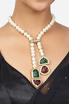 Gold Finish Handcrafted Pearl Necklace