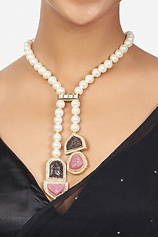 Gold Finish Pearl Necklace