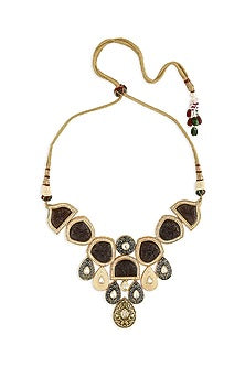 Gold Finish Zirconia Necklace