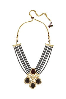 Gold Finish Kundan Necklace